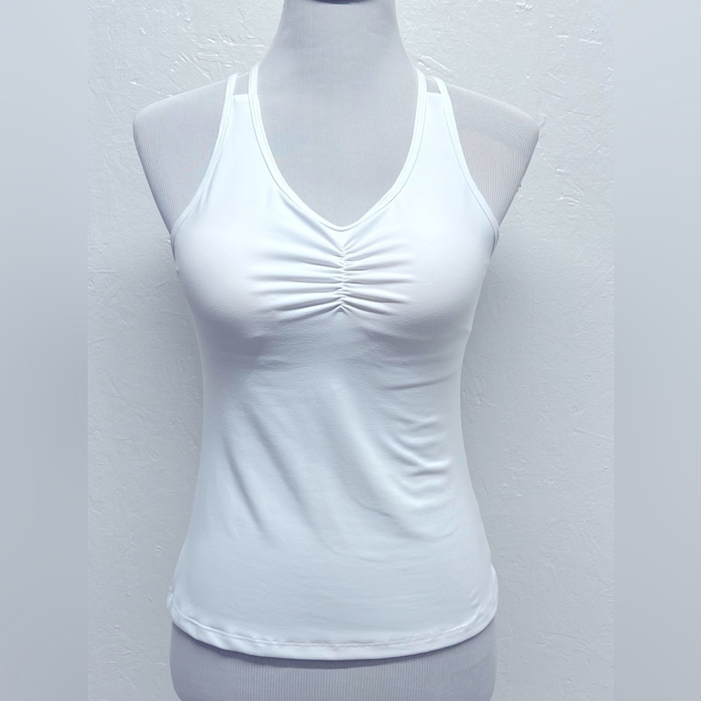 Running GIRL Women Built in Sports Bra Yoga Strappy Back-Compression Tank Top S